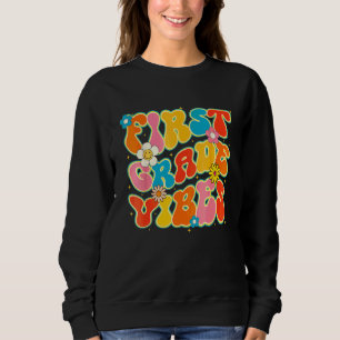 Retro Groovy 1:a klass tillbaka till skolan barn F T Shirt