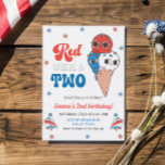Retro Groovy 4 juli Kid 2:a födelsedagen Party Inbjudningar<br><div class="desc">Fira din lilla födelsedag med en Retro Groovy 4:e juli Party! Den här inbjudan fångar roligten och upprördheten från en sommarfödelsedagskalas med en patriotisk twist. Med en återinspirerad design i rött, vitt och blått är det perfekt för 4:e juli-födelsedagsfirandet. Med lekfullt inslag och en gräddvib sätter den här inbjudan in...</div>