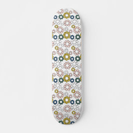 Retro Groovy 60s 70-tal Blommigt Skateboard