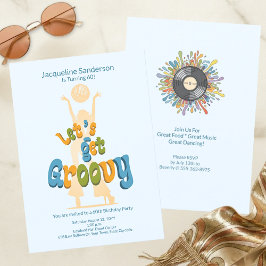 Retro Groovy 60th Birthday Invitation Inbjudningar