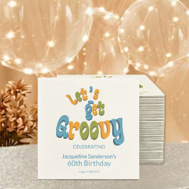 Retro Groovy 60th Birthday Party Pappersservett