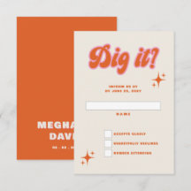 Retro Groovy 70-talet Cute Ivory Orange Rosa Bröll