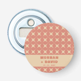 Retro Groovy 70-talet Mönster Boho Terracotta Bröl Flasköppnare