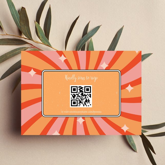 Retro Groovy 70-talsinspirerat bröllop med dämpade OSA Kort (Skapare uppladdad)