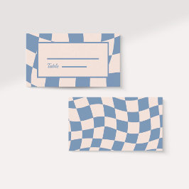 RETRO GROOVY 70S BLUE MUTED TONES PLACERINGSKORT