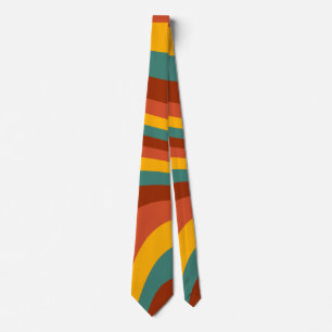 Retro Groovy Abstrakt Colorful Fall Wave Mönster Slips