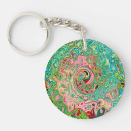 Retro Groovy Abstrakt Colorful Rainbow Swirl