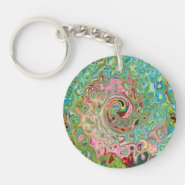Retro Groovy Abstrakt Colorful Rainbow Swirl (Framsidan)