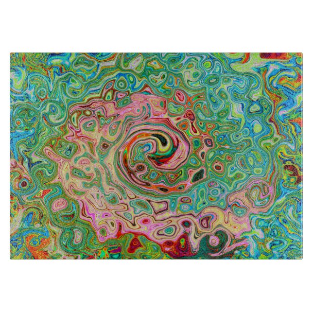 Retro Groovy Abstrakt Colorful Rainbow Swirl (Framsidan)