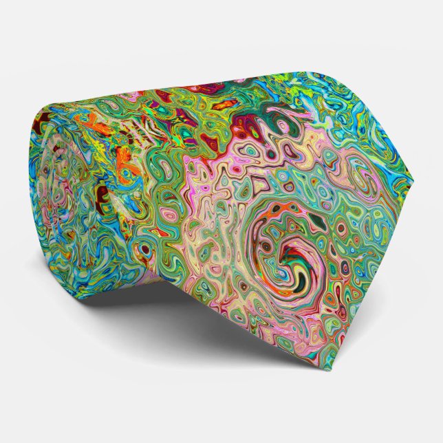 Retro Groovy Abstrakt Colorful Rainbow Swirl Slips (Rullad)