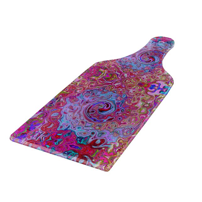 Retro Groovy Abstrakt Lavender och Magenta Swirl (Hörn)