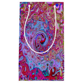 Retro Groovy Abstrakt Lavender och Magenta Swirl