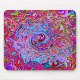 Retro Groovy Abstrakt Lavender och Magenta Swirl Musmatta