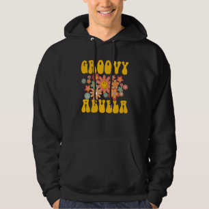 Retro Groovy Abuela Matching Family 1:a födelsedag Hoodie