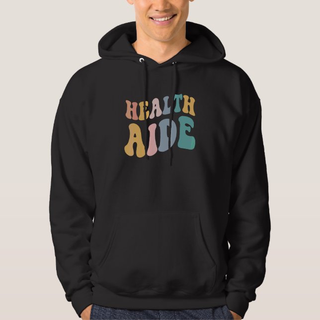 Retro Groovy Admin Squad Tillbaka Till Skolan Häls Hoodie (Framsida)
