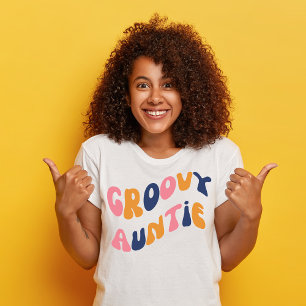 Retro Groovy Auntie 70s Retro Auntie T-Shirt