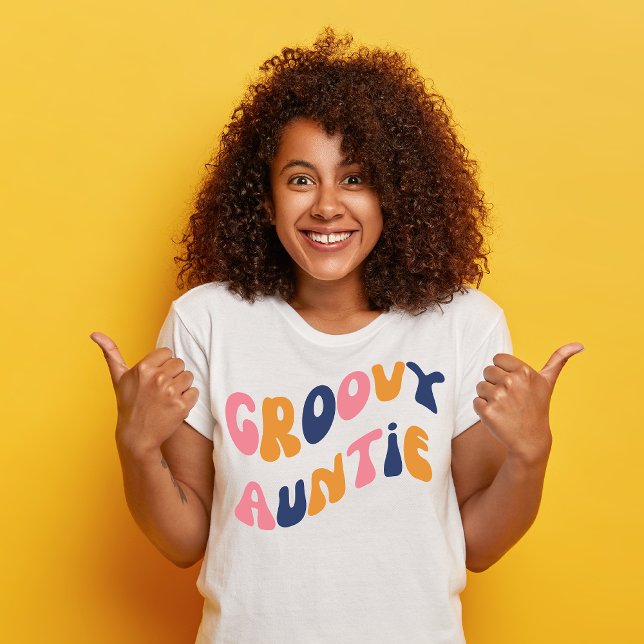 Retro Groovy Auntie 70s Retro Auntie T-Shirt (Skapare uppladdad)