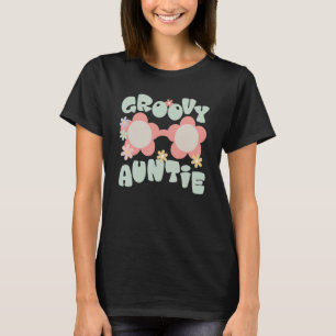 Retro Groovy Auntie Moster Matching Family 1-årsda T Shirt