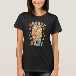 Retro Groovy Baby Groovy Födelsedagsfest Matching  T Shirt