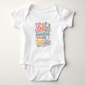 Retro Groovy Baby Laddar Vänligen Vänta Maternity T Shirt