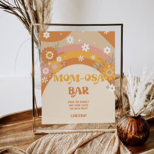 Retro groovy baby Momosa pub Poster