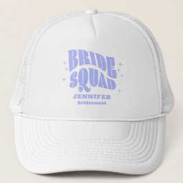 Retro Groovy Bachelorette Bride Squad Bridesmaid Keps