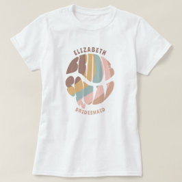 Retro Groovy Bachelorette Bride Squad Bridesmaid T Shirt