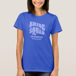 Retro Groovy Bachelorette Bride Squad Bridesmaid T Shirt