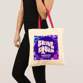 Retro Groovy Bachelorette Bride Squad Bridesmaid Tygkasse