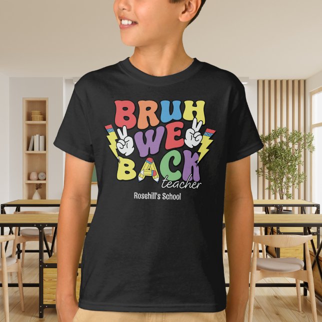 Retro groovy Back to school T Shirt (Skapare uppladdad)