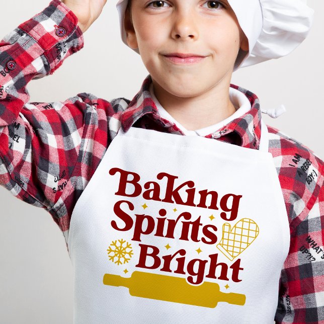 Retro Groovy Baking Spirits Bright jul Förkläde (Retro Groovy Baking Spirits Bright Christmas Adult Apron)