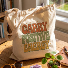 Retro Groovy Bär Positiv Energi Handväskor Tygkasse
