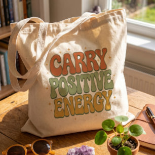 Retro Groovy Bär Positiv Energi Handväskor Tygkasse