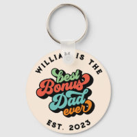 Retro Groovy Best Bonus Pappa Aldrig Photo Namn