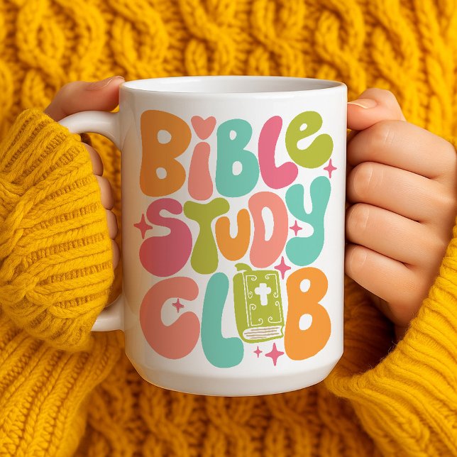 Retro Groovy Bible Study Klubb Coffee Mugg (Skapare uppladdad)