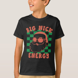 Retro Groovy Big Nick Santa Energy Julafton T Shirt