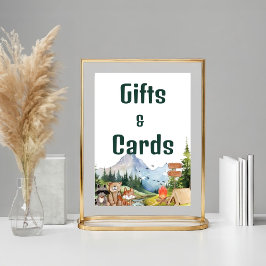 Retro Groovy-blommans julklapp och kort födelsedag Poster