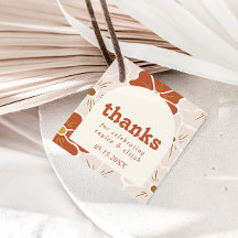 Retro Groovy Blommigt Arch | Boho Favor