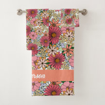 Retro Groovy Blommigt Daisy Boho