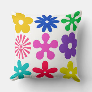 RETRO GROOVY BLOMMOR KUDDE