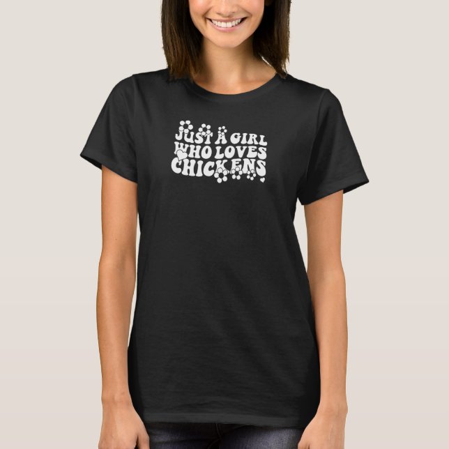 Retro Groovy Boho Hippie är bara en flicka som Kär T Shirt (Framsida)