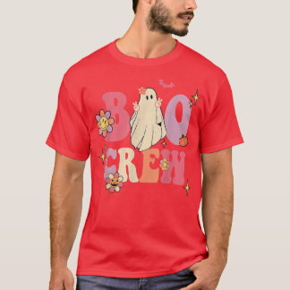 Retro Groovy Boo Crew Halloween Hippie Blommigt Gh T Shirt