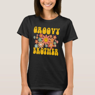 Retro Groovy Brother Matching Family 1:a födelseda T Shirt