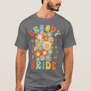 Retro Groovy Brud Matchande Groovy Födelsedagsfest T Shirt