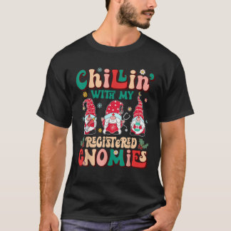 Retro Groovy Chillin Med Min Registrerade Gnom Sju T Shirt