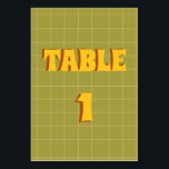 Retro Groovy Colorful Vågigt Boho Bröllop Bordsnummer<br><div class="desc">Retro Groovy Colorful Vågigt Boho Bröllop</div>