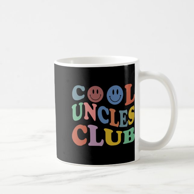 Retro Groovy Cool Uncles Club Smile Face Funny New Kaffemugg (Höger)