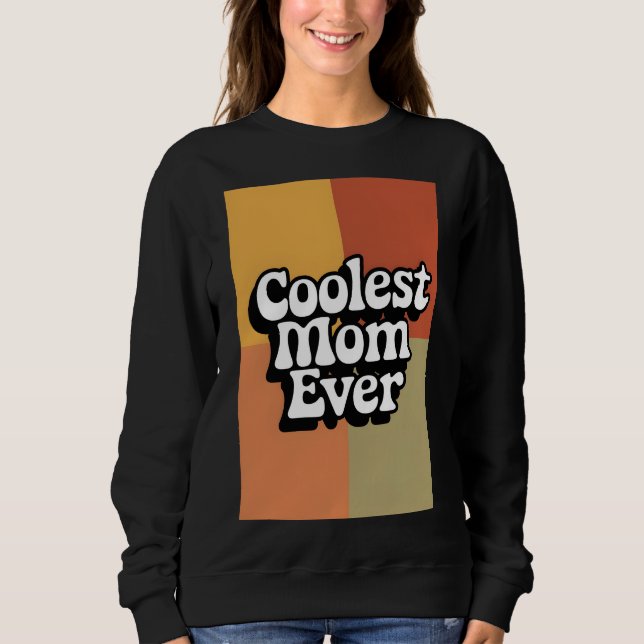 Retro Groovy Coolest Mamma någonsin T Shirt (Framsida)
