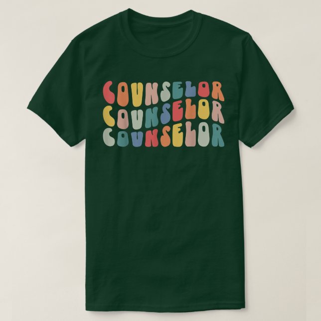 Retro Groovy Counselor Counselor Student School F T Shirt (Design framsida)
