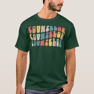 Retro Groovy Counselor Counselor Student School F T Shirt